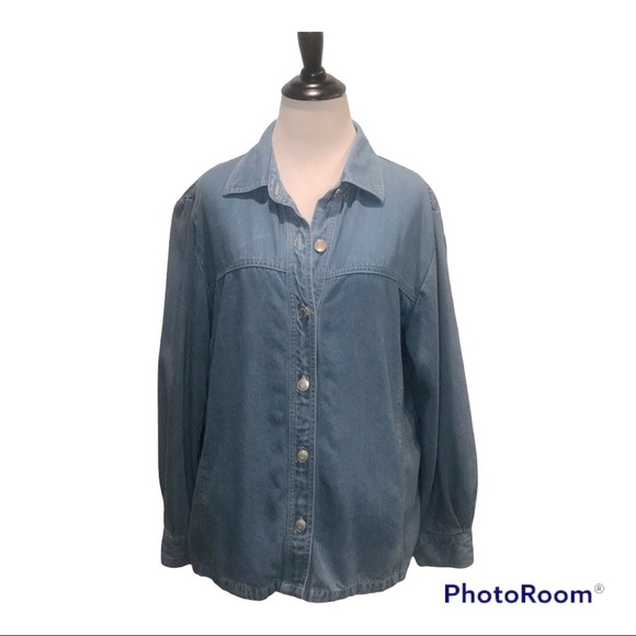 PENDLETON Women’s Denim Button-Down shaket/Shirt, Size 2X - Picture 1 of 7